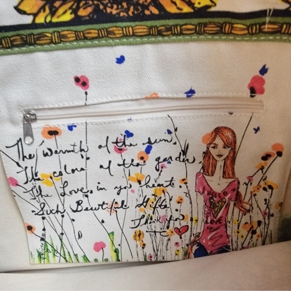 Sunflower Heart Love Tote Bag - Picture 12 of 12